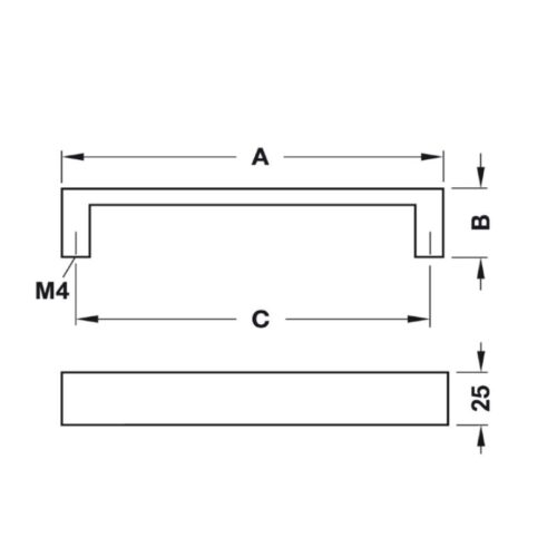 kich thuoc tay nam nhom 143 mm hafele 110 73 925