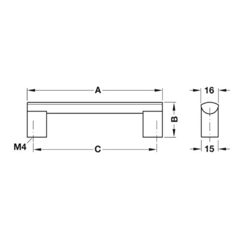 kich thuoc tay nam nhom 172 mm hafele 110 74 923