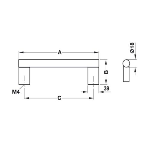 kich thuoc tay nam nhom 199 mm hafele 107 55 933