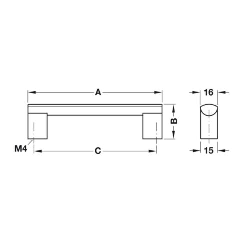 kich thuoc tay nam nhom 204 mm hafele 110 74 924