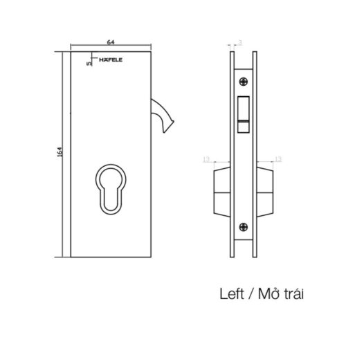 kich thuoc than khoa cua truot kinh mo trai hafele 981 59 100