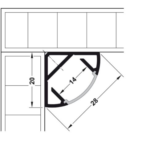 kich thuoc thanh nhom gan goc hafele 833 74 812