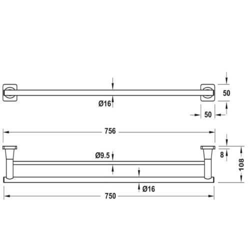 kich thuoc thanh treo khan doi 750mm hafele 580 41 412