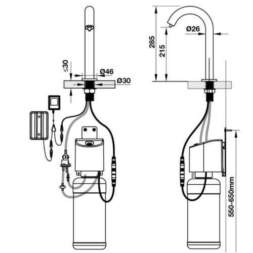 kich thuoc voi xit xa bong cam ung dat ban h215 hafele 589 64 060