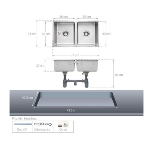 lap dat chau rua bat inox hafele hs19 ssn2s90s 567 23 020