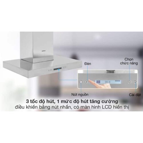 may hut khu mui gan tuong thang hafele hh wi60b 539 81 173 3