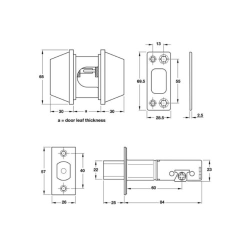 thiet ke cua khoa coc 2 dau chia loai lon hafele 911 64 278 1