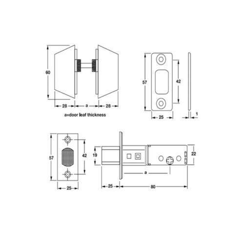 thiet ke cua khoa coc 2 dau chia mau den hafele 911 83 569