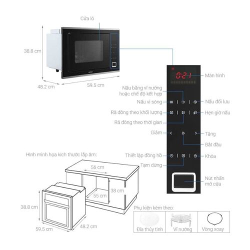 thong so ky thuat lo vi song hafele hm b38c