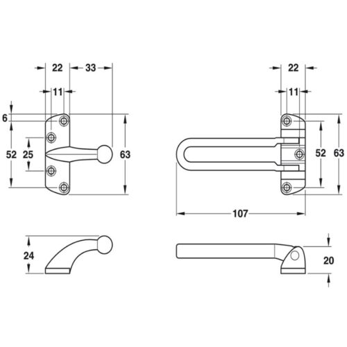Kich thuoc chot an toan hafele 911 59 156