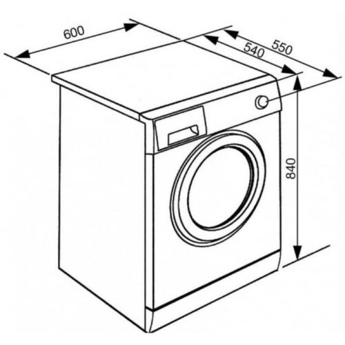 Máy giặt độc lập Hafele WHT814EIN 536.94.157 4 kich thuoc may giat doc lap hafele wht814ein 536 94 157