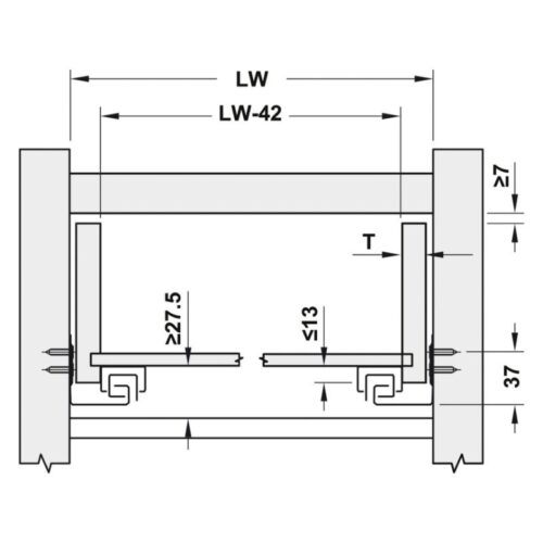 Ray âm EPC Evo 350mm giảm chấn Hafele 433.32.072 6 thong so ay am epc evo 350mm giam chan hafele 433 32 072 4