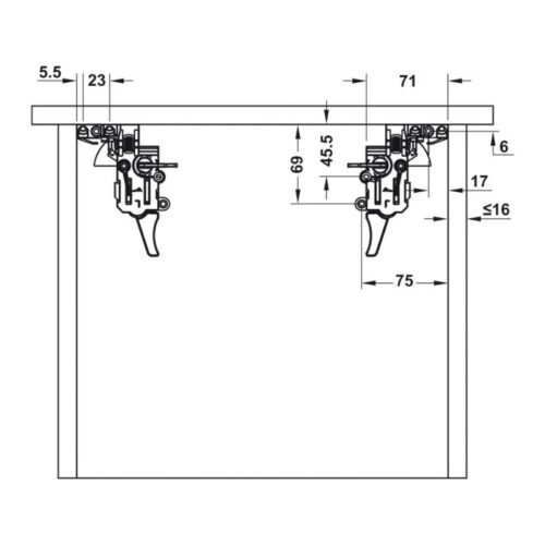Ray Âm EPC Evo 500mm Giảm Chấn Hafele 433.32.075 3 thong so ray am epc evo 500mm giam chan hafele 433 32 075 1