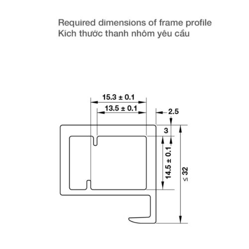 kich thuoc thanh nhom bas noi su dung voi khung nhom hafele 342 79 717