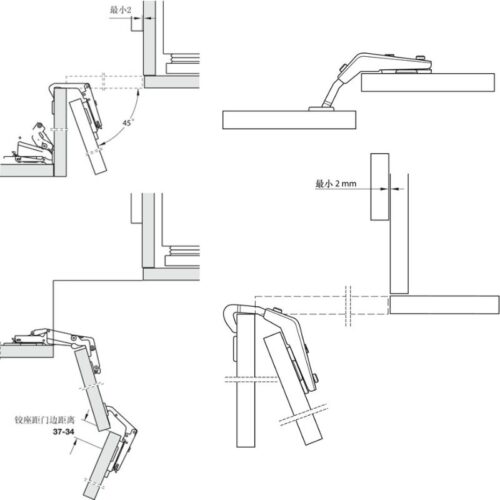 lap dat ban le metalla a noi goc hafele 311 83 516