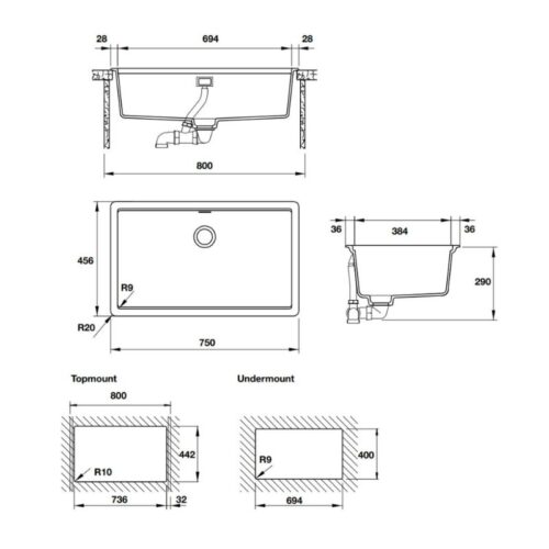 Chậu rửa bát đá 1 hố Hafele HS20-GEN1S80 570.30.800 màu kem 10 kich thuoc chau rua bat da 1 ho hafele hs20 gen1s80 570 30 800