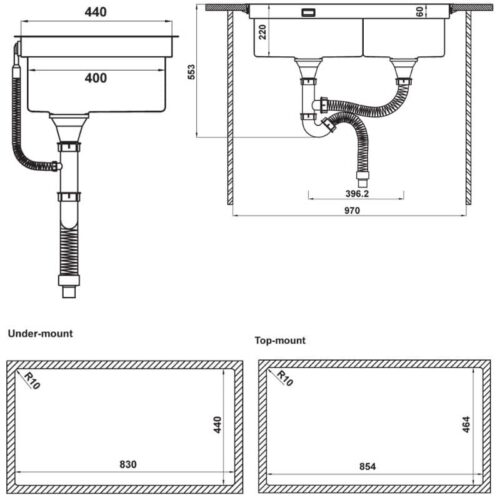 kich thuoc chau rua bat hafele hs21 ssn2s90 567 94 030