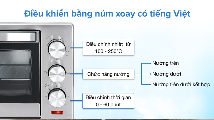 Các chức năng của lò nướng