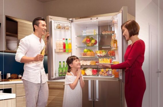 Hình ảnh tủ lạnh Hafele 4 cánh