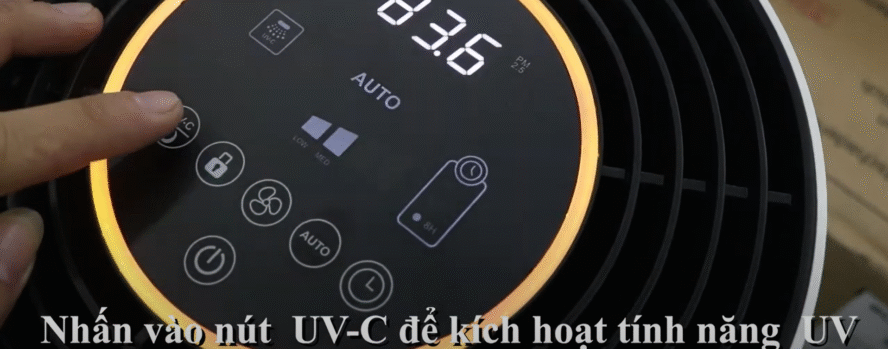 Bật các chức năng bổ trợ của máy lọc không khí Hafele