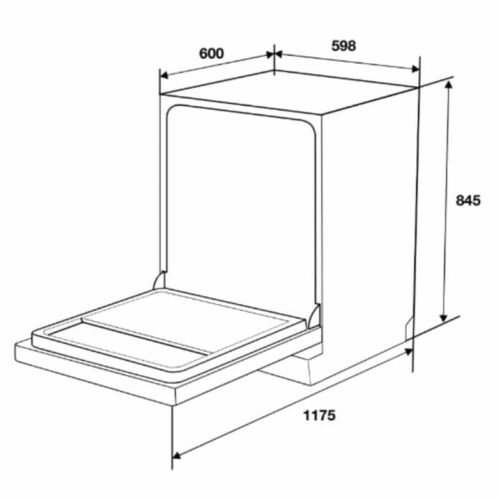 Máy rửa chén độc lập Hafele HDW-F601G 535.29.592 3 kich thuoc may rua chen doc lap hafele hdw f601g 535 29 592