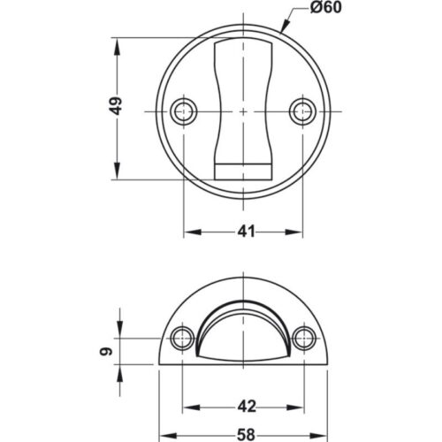 kich thuoc chan cua nam cham hafele 938.30.030