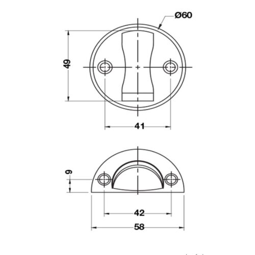 Chặn cửa nam châm Hafele 938.30.033 5 kich thuoc chan cua nam cham mau den hafele 938.30.033