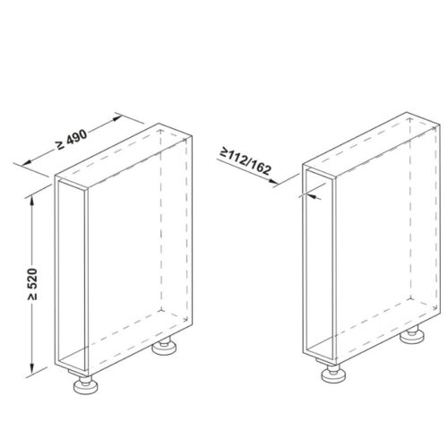 size ke dung gia vi hafele 545.14.322
