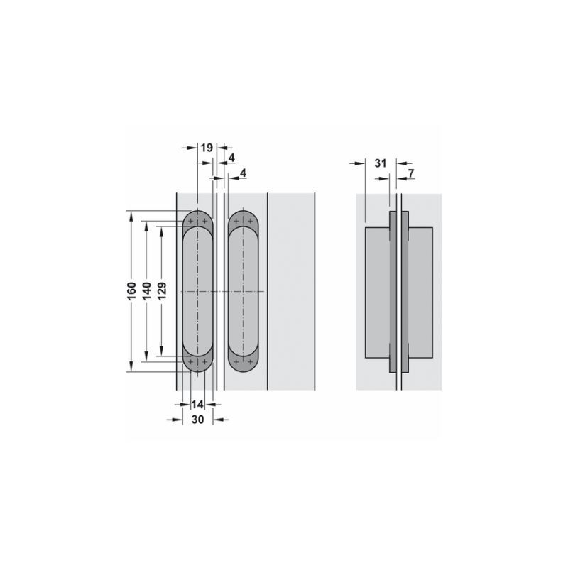 Ảnh Bản lề âm mạ chrome mờ HÄFELE 927.91.834 Ảnh Bản lề âm mạ chrome mờ HÄFELE 927.91.834