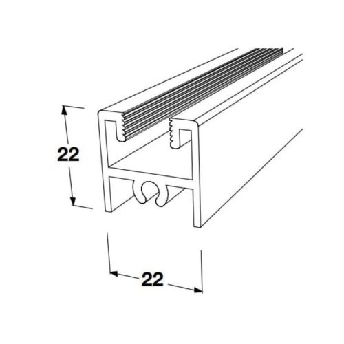 Khung trên dài Hafele 403.75.304 màu đen 3m