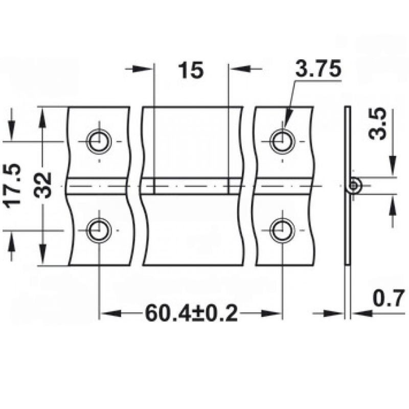 Kích thước Bản lề piano Hafele 351.03.847 Kích thước Bản lề piano Hafele 351.03.847