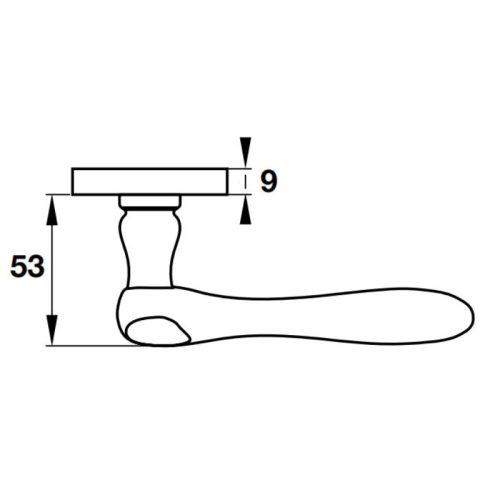 Tay khóa cửa Hafele 903.99.588 4 Kích thước Tay khóa cửa Hafele 903.99.588