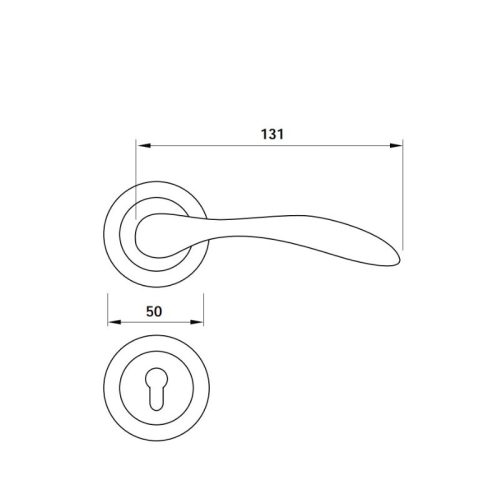 Kích thước Tay nắm Hafele 901.79.710