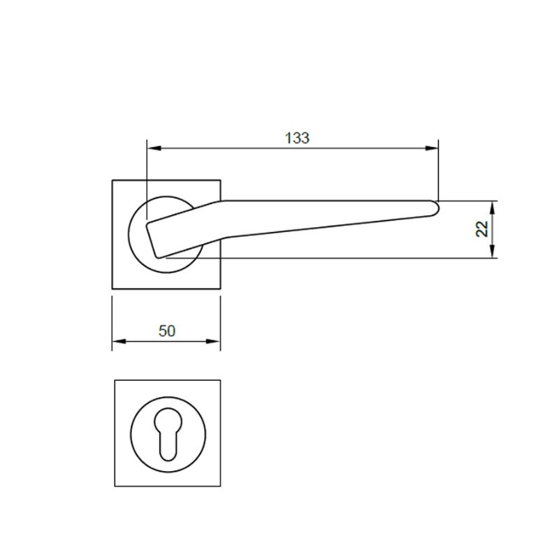 Kích thước Tay nắm Hafele 901.79.722 Kích thước Tay nắm Hafele 901.79.722