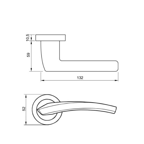 Tay nắm Hafele 901.79.869 cho cửa phòng 5 Kích thước Tay nắm Hafele 901.79.869