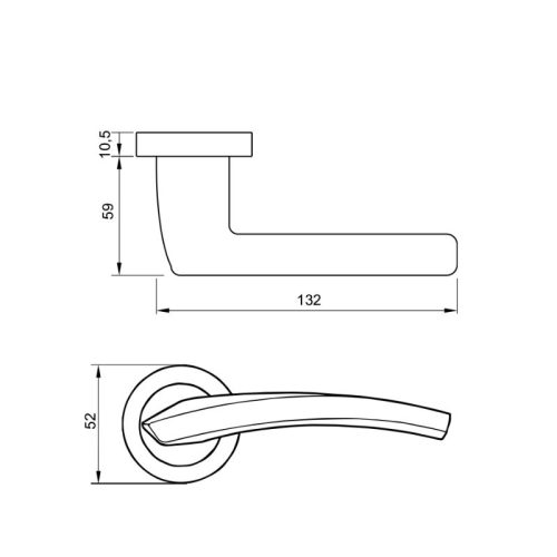 Tay nắm Hafele 901.99.926 cho cửa phòng 5 Kích thước Tay nắm Hafele 901.99.926