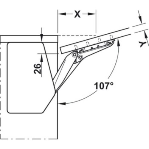 Ảnh tay nâng Hafele 372.91.411