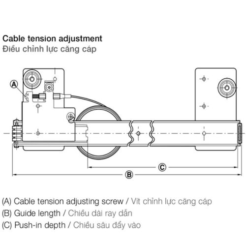 Bộ phụ kiện cửa trượt xoay Hafele 408.25.350 6 Điều chỉnh bộ phụ kiện cửa trượt xoay Hafele 408.25.350