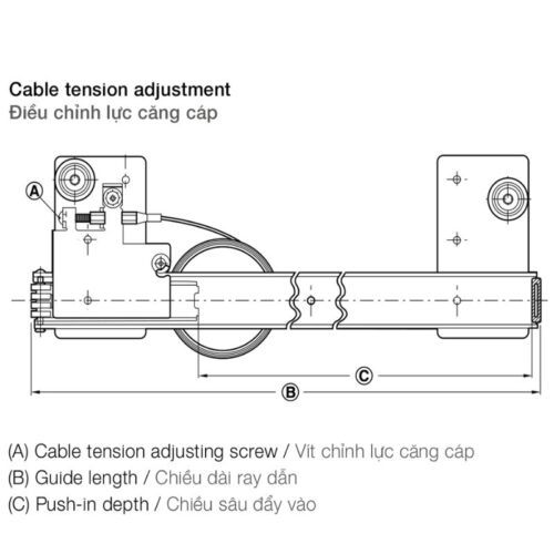 Bộ phụ kiện cửa trượt xoay Hafele 408.25.360 6 Điều chỉnh bộ phụ kiện cửa trượt xoay Hafele 408.25.360