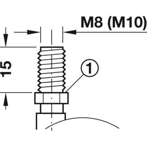 Bánh xe đôi nội thất Hafele 660.08.324 3 Kích thước bánh xe đôi nội thất Hafele 660.08.324