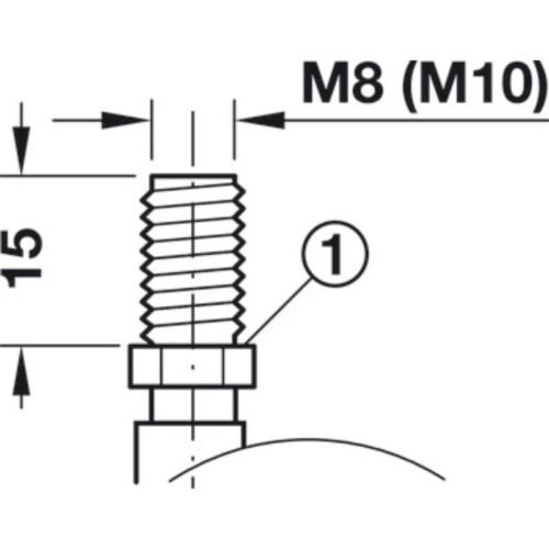 Kích thước bánh xe đôi nội thất Hafele 660.09.304