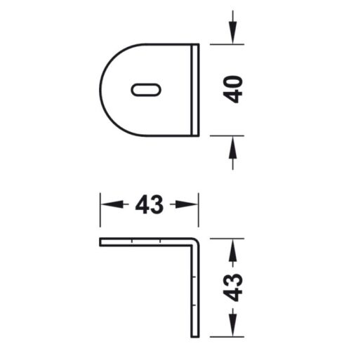Kích thước bas gắn tường Hafele 988.98.010