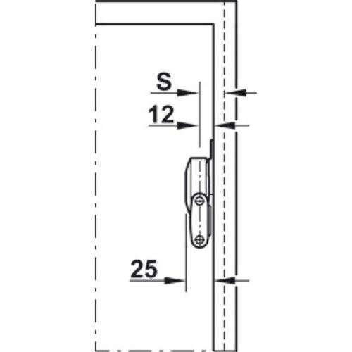 Bas cho phụ kiện tay nâng Hafele 373.66.694 5 Kích thước bas cho phụ kiện tay nâng Hafele 373.66.694