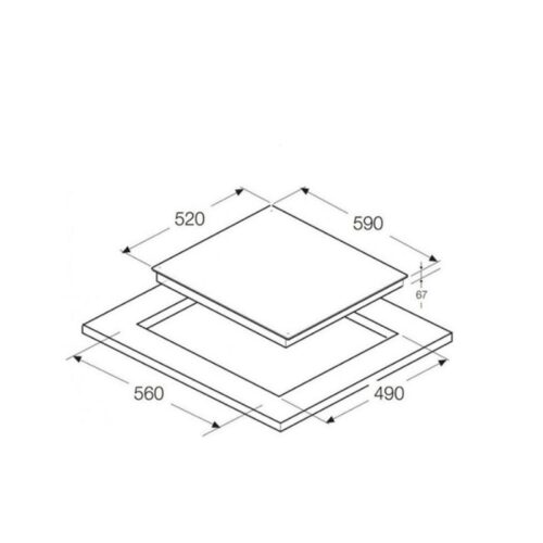 Kích thước bếp hồng ngoại Hafele 536.01.741
