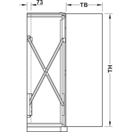 Cửa trượt xoay Hafele 408.30.592 3 Kích thước cửa trượt xoay Hafele 408.30.592