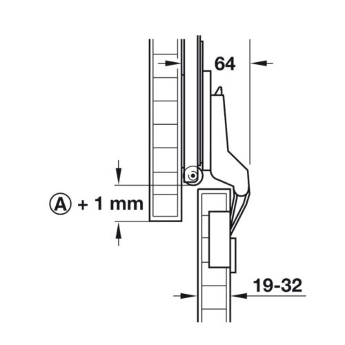 Phụ kiện bản lề tủ Hafele 408.24.002 2 Kích thước phụ kiện bản lề tủ Hafele 408.24.002