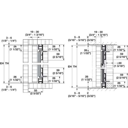 Lắp đặt bộ phụ kiện cửa Hafele 408.30.591