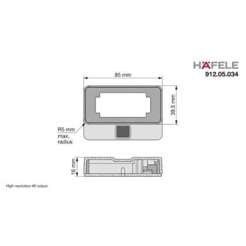 Lắp đặt đầu đọc vân tay Hafele 912.05.034