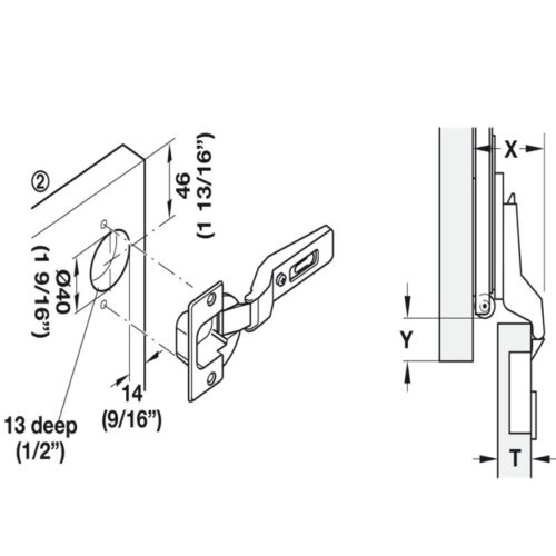 Phụ kiện bản lề tủ Hafele 408.24.002 3 Lắp đặt phụ kiện bản lề tủ Hafele 408.24.002