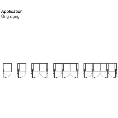 Bộ phụ kiện cửa trượt xoay Hafele 408.25.345 4 Ứng dụng bộ phụ kiện cửa trượt xoay Hafele 408.25.345